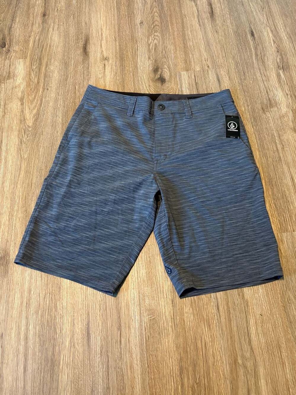 Volcom VSM Mixed Hybrid Shorts Men 32 Steel Heather Gray Blue Swim NWT A32116V4